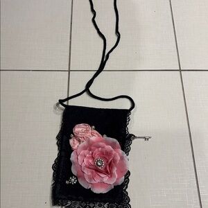 Charlee Collective Women's Floral Crossbody Bag - Pink and Green